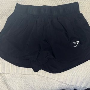 Gymshark Training Loose fit running shorts in black, size medium